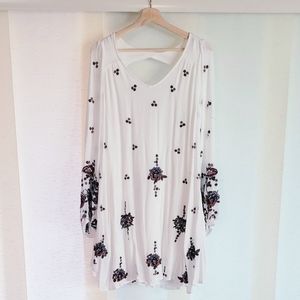 Free People Oxford Embroidered Mini Dress